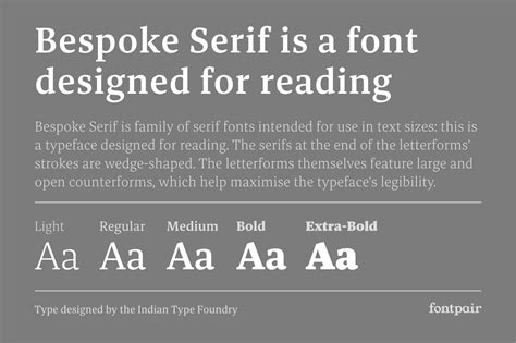 Bespoke Serif Free Serif Font Fontpair