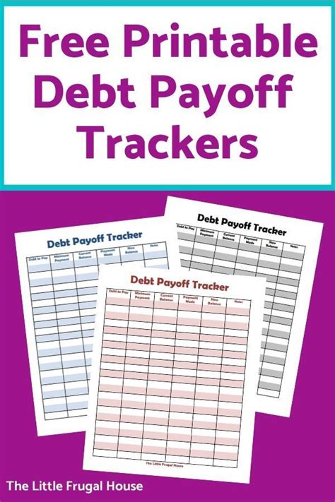 Free Printable Debt Payoff Worksheet Pdf The Little Frugal House