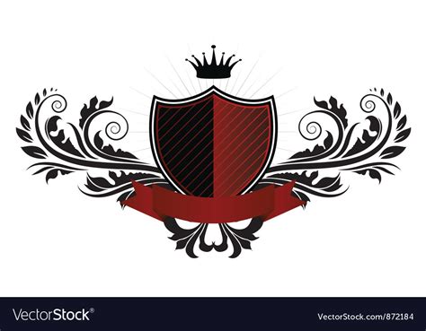 Vintage Emblem With Shield Royalty Free Vector Image