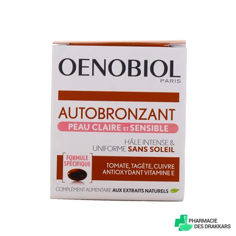 Oenobiol Autobronzant Peau Claire Complément Alimentaire Pour Bronzer