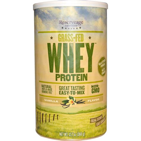 Reserveage Nutrition Grass Fed Whey Protein Vanilla Flavor 127 Oz