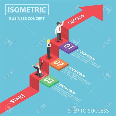 Vector Business People On Business Graph Ladder Step To Success