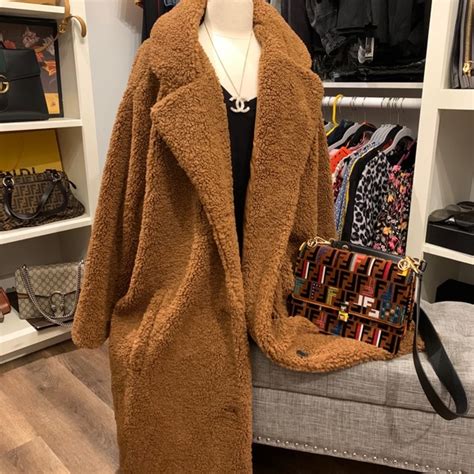 Jackets And Coats Khloe K Has It Caramel Sherpa Button In Front Poshmark