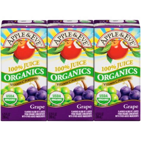Apple And Eve Organic Grape Juice Boxes 3 Ct 675 Fl Oz Smiths Food