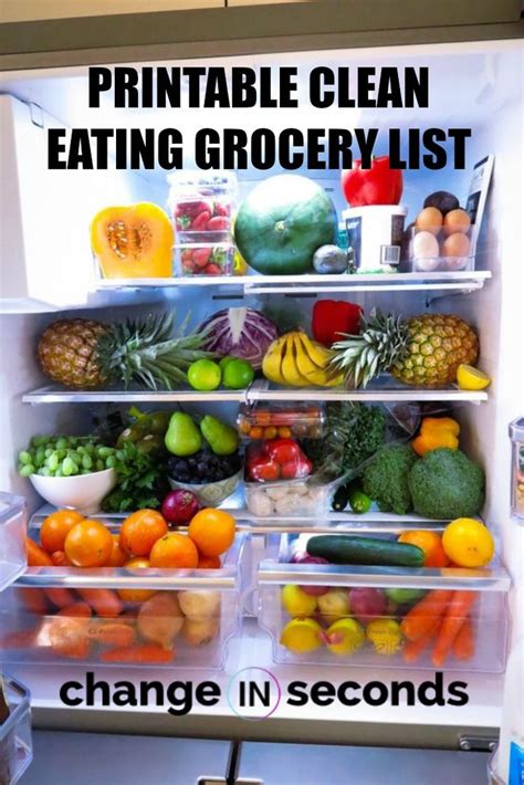 Best Clean Eating Grocery List For Beginners Download Pdf Clean