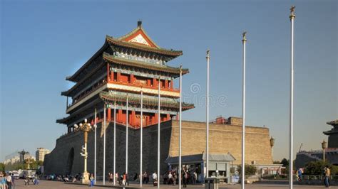 Wide View Of The Qianmen Gate Beijing Editorial Stock Photo Image Of