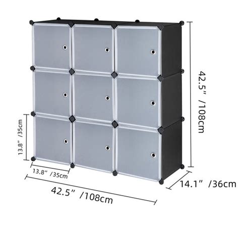 9 Cube Diy Plastic Closet Cabinet Modular Bookshelf Organizer Units