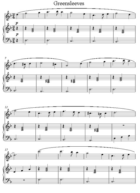 Greensleeves, for violin & cello duet. Greensleeves sheet music for Flute | Sheet music, Flute ...