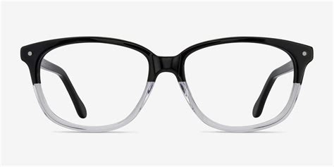 Escape Rectangle Clear Black Frame Eyeglasses Eyebuydirect