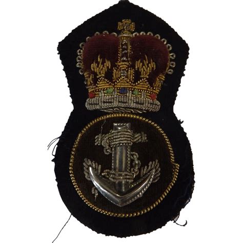 British Royal Navy Cap Insignia Petty Officer From Molotov On Ruby Lane
