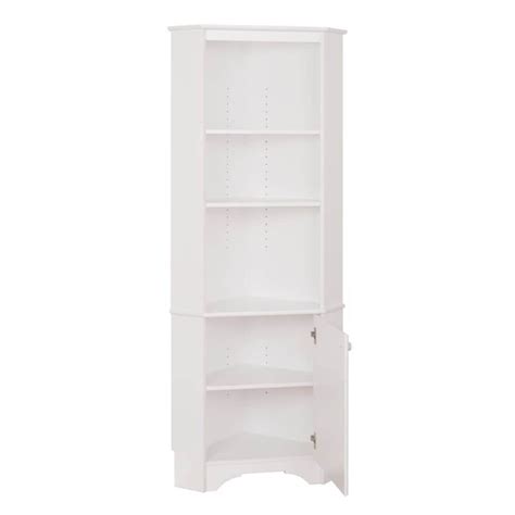 Atlin Designs Tall Corner Storage Cabinet In Elite White In 2022