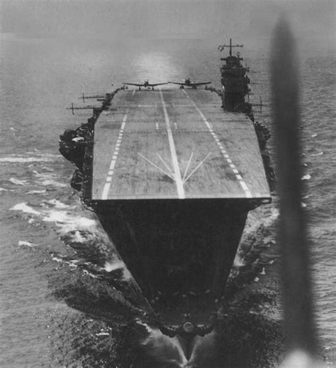 Japanese Aircraft Carrier Akagi Viewed From The Tail Of A Zero Navy