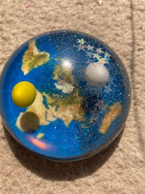 Flat Earth Paperweight With Sun Moon And Infinite Stars With Etsy