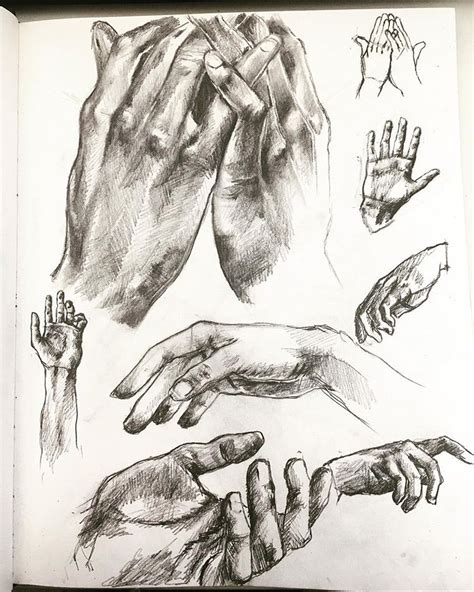 100 Drawings Of Hands Quick Sketches And Hand Studies In 2021 How To