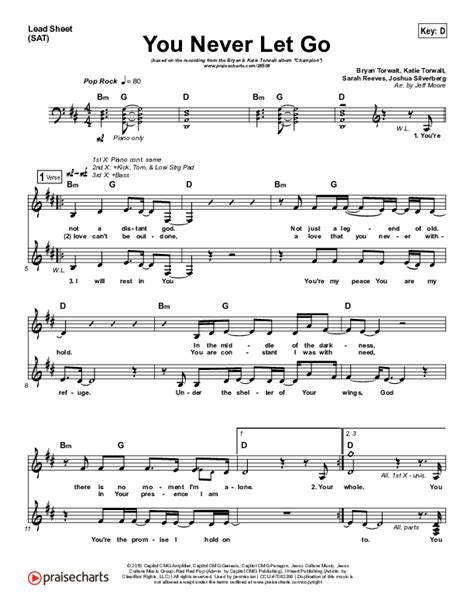 You Never Let Go Sheet Music Pdf Bryan Katie Torwalt Praisecharts