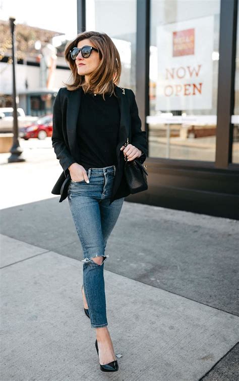 Blazer With Jeans Outfit Sophisticated Chic Style