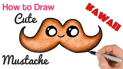 How To Draw A Mustache Cute Stuff And Easy Drawing For Beginners Youtube