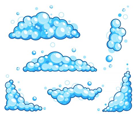 Cartoon Soap Foam Set With Bubbles Light Blue Suds Of Bath Shampoo Shaving Mousse 2897500