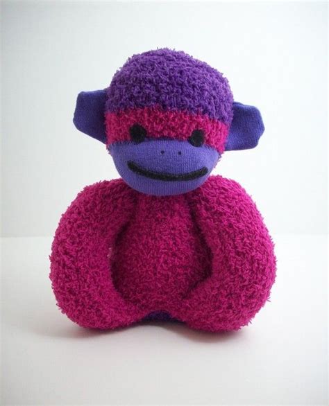 Babys First Sock Monkey In Deep Pink And By Warmpersonality Newborn