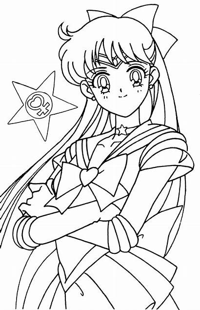 Sailor Moon Coloring Pages Printable Venus Anime