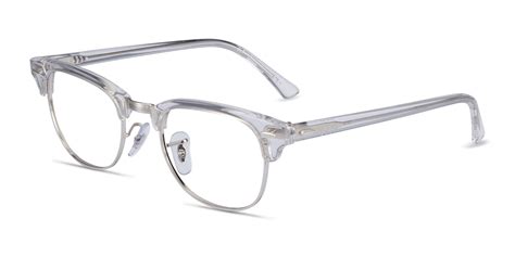 Ray Ban Rb5154 Clubmaster Browline Clear Frame Eyeglasses Eyebuydirect