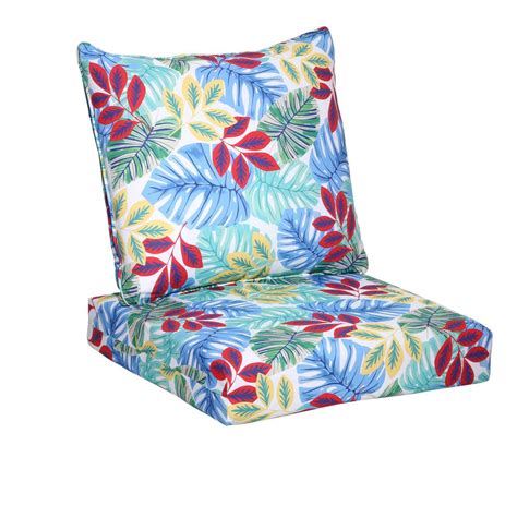 Hampton Bay Multi Tropical 2 Piece Deep Seating Outdoor Lounge Chair