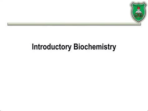 Ppt Introductory Biochemistry Powerpoint Presentation Free Download