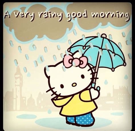 Such as png, jpg, animated gifs, pic art, logo, black and white, transparent, etc. Hello Kitty Rainy Good Morning Quote Pictures, Photos, and ...