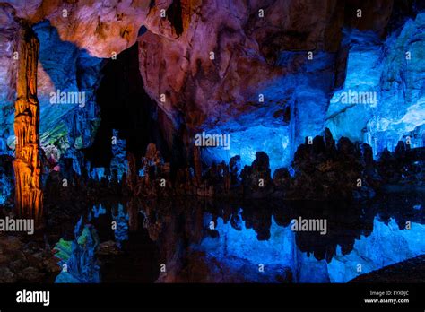 Reed Flute Cave Guilin Guangxi Province China Stock Photo Alamy