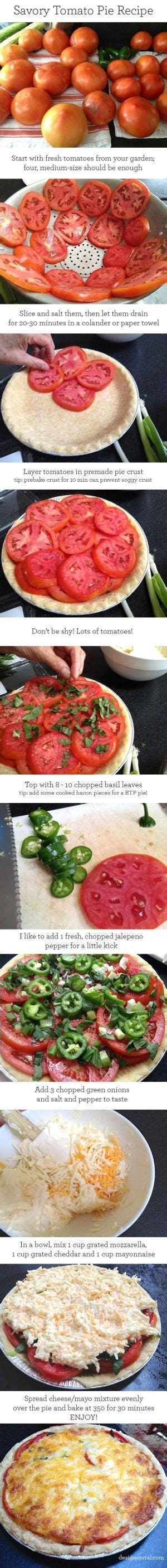 Sprinkle with salt and allow to drain for 10 minutes. Savory Tomato Pie Recipe Little different than Paula Dean ...