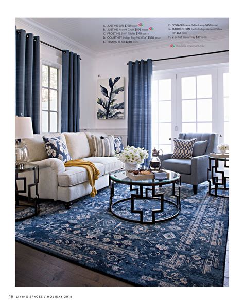 Living Spaces Product Catalog Holiday 2016 Page 20 21 Blue And