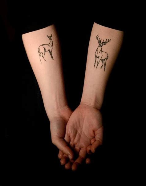12 Awesome Buck And Doe Tattoo Designs Petpress Doe Tattoo Deer