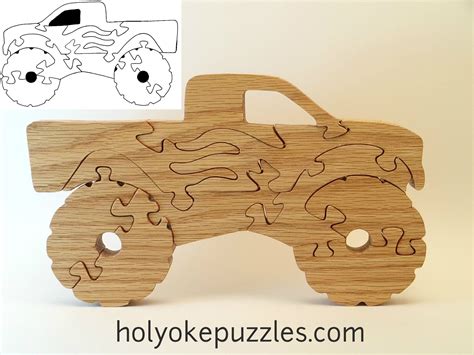 Monster Truck Puzzle Pattern Pdf And Svg Etsy In 2021