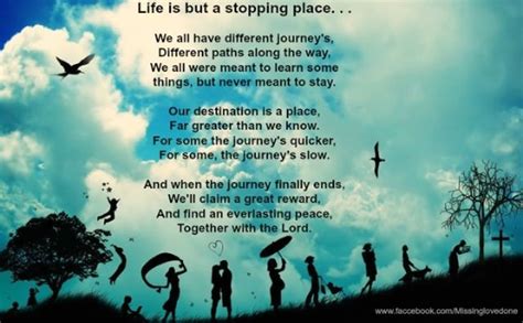 Life Is But A Stopping Place Missing The Lost Loved Ones Pinte