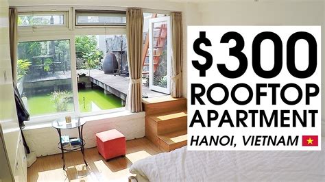 300 Tiny Rooftop Apartment Tour In Hanoi Life In Vietnam Youtube