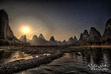 Guilin Sunset On The Famous Lijiang River In Guilin Dallas Goh