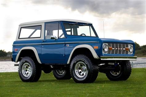 Restored 1974 Brittany Blue Early Bronco Velocity Restorations