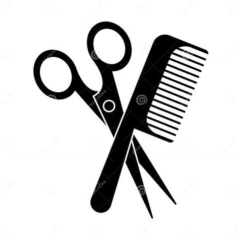 Scissors Comb Barber Icons Haircut Tools Scissors And Comb Vector