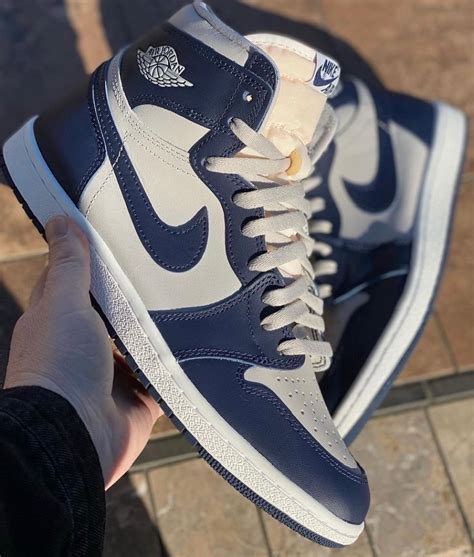 Nike Air Jordan 1 High 85 Georgetown In Hand Look Sneaktorious