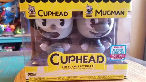 Nycc 2017 Cuphead And Mugman Black And White Funko Vinyl Figures Review