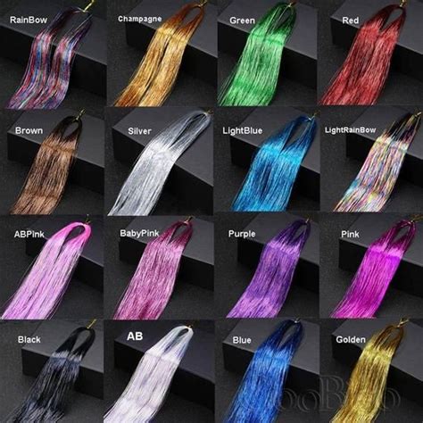 36 Hair Glitter Tinsel Extensions Hair Sparkle Shiny Etsy