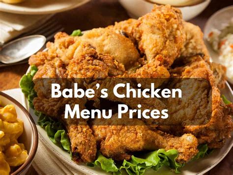 Babe S Chicken Menu Prices Updated June Modern Art Catering