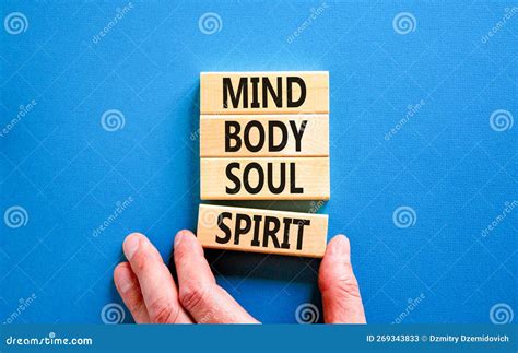 Mind Body Soul Spirit Symbol Concept Words Mind Body Soul Spirit On