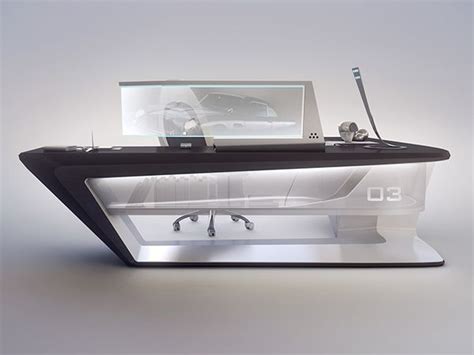 Modern Desk Design On Behance Futuristic Interior Futuristic Furniture