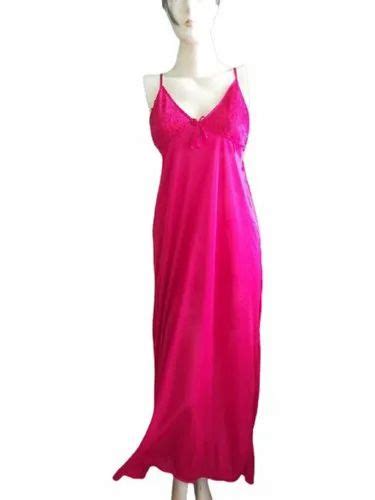 Solid Pink Satin Nightgown At Rs 135piece In Meerut Id 22975912773