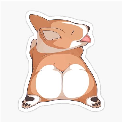 Cute Corgi Butt Sticker For Sale By Memeyourlife Redbubble