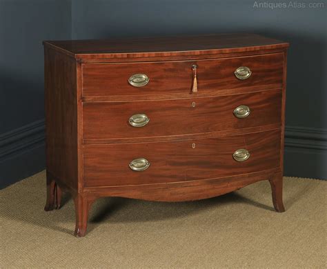 Regency Mahogany Bow Front Chest Of Drawers Antiques Atlas