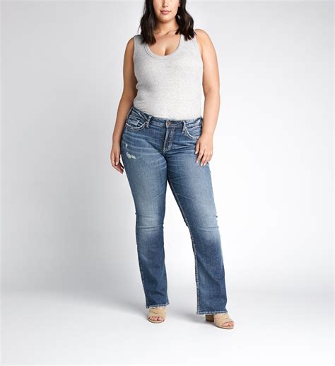 Suki Mid Rise Bootcut Plus Size Jeans Silver Jeans Us