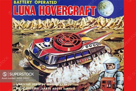 Luna Hovercraft Robots Ray Guns And Rocket Ships Superstock