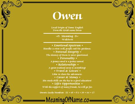 Owen Meaning Of Name